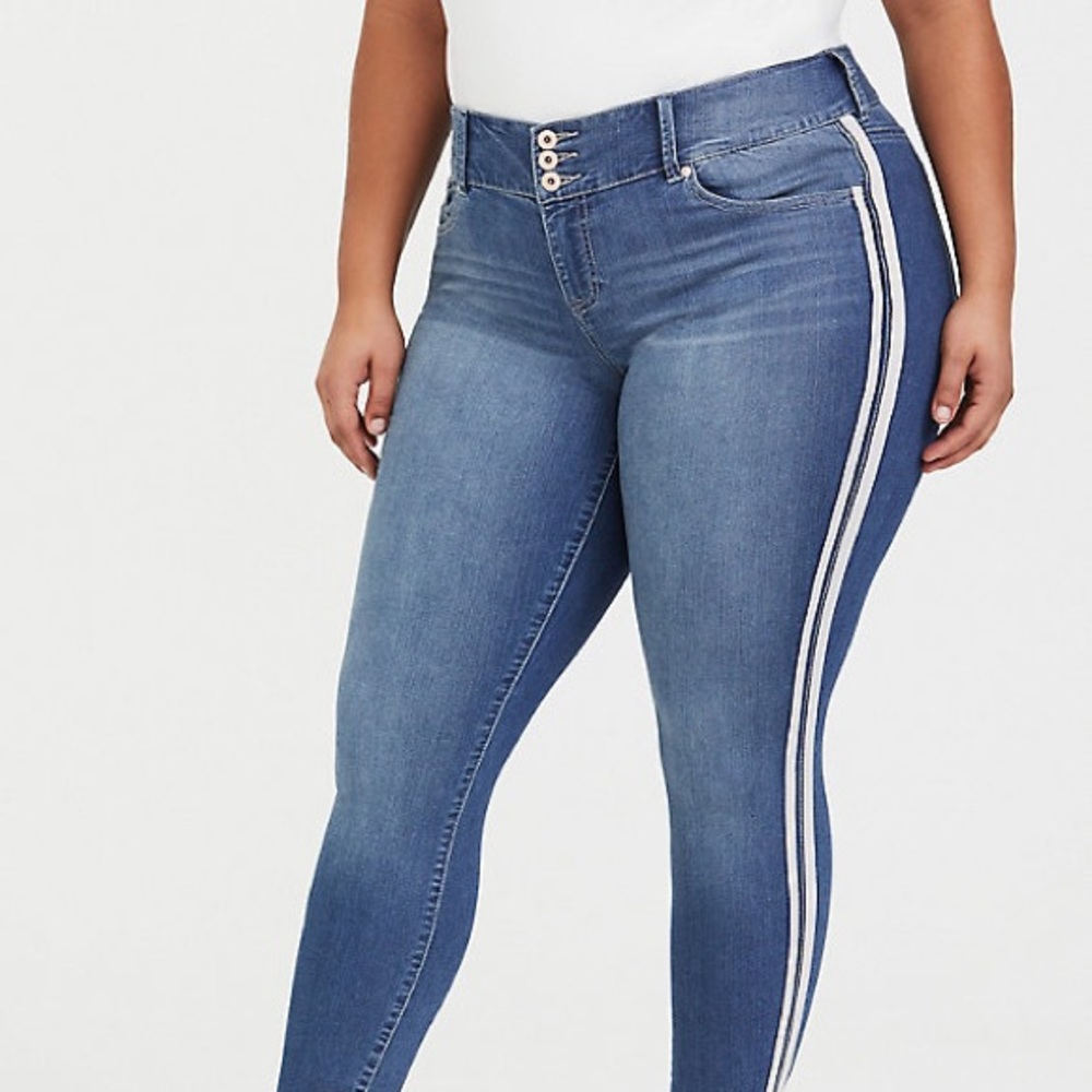 Torrid Jeans with White Stripes